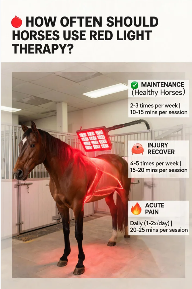 How Often Should Horses Use Red Light Therapy?